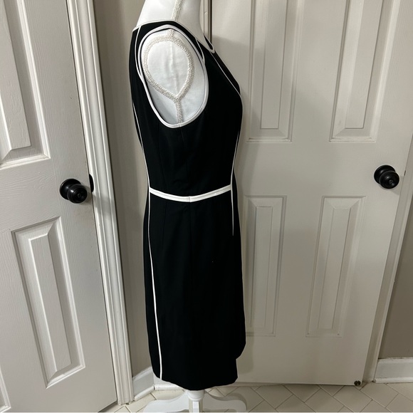 White House Black Market Black Dress with White Accents - Picture 5 of 7